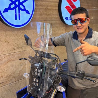 طراحی اختصاصی برای Yamaha WR155R دو عدد پرژکتور LED فوقالعاده پرنور بدنه فلزی مقاوم